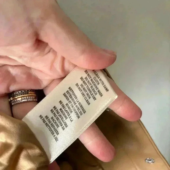 BLANKNYC Faux Leather Crop Trucker Jacket Light Brown Large NWT - Picture 5 of 8